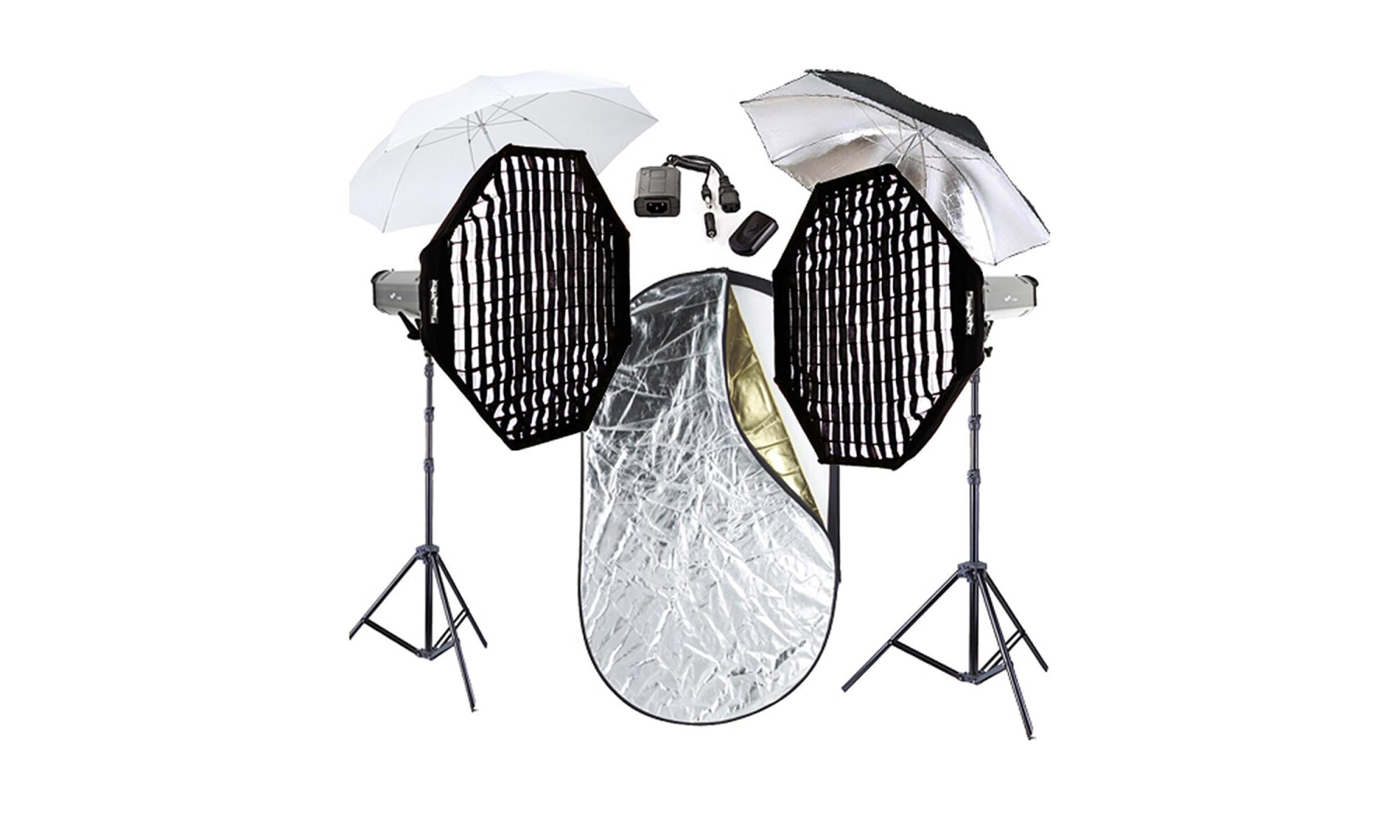 NICEFOTO K600 Flash Head Kit 2 x 600Ws + 2 x Octagon 95cm