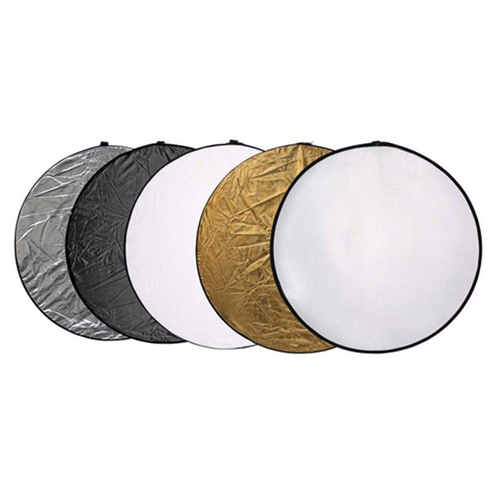 NICEFOTO 5-in-1 Collapsible Reflector Disc | 110cm | with...