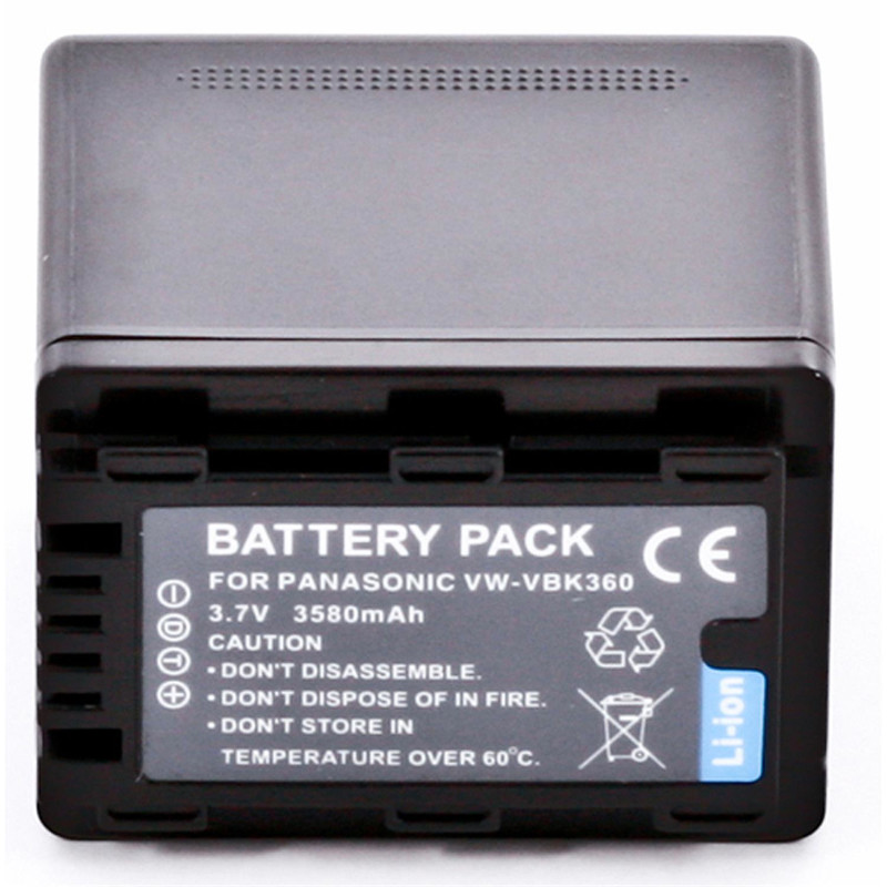 Rechargeable Lithium-Ion Battery Pack  with Microchip - Replacement for Panasonic VW-VBK360