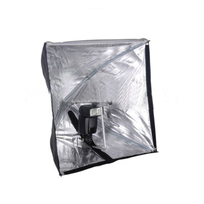 NICEFOTO Rapid Set-up Softbox 70×70cm with Flash Bracket for On-Camera Flashes