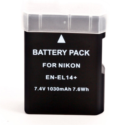 Lithium-Ionen Ersatz Akku für Nikon EN-EL14 mit...