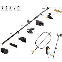 NICEFOTO Telescopic Collapsible Reflector and Flash Head Holder with 5/8" Spigot and 5-in-1 Collapsible Reflector-Kit