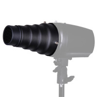 NICEFOTO SN-07 Spotvorsatz | Snoot mit Universal Anschluss, (98mm Adapter)