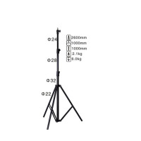 NICEFOTO LS-260AT Wheeled Air-Cushioned Heavy-Duty Light Stand