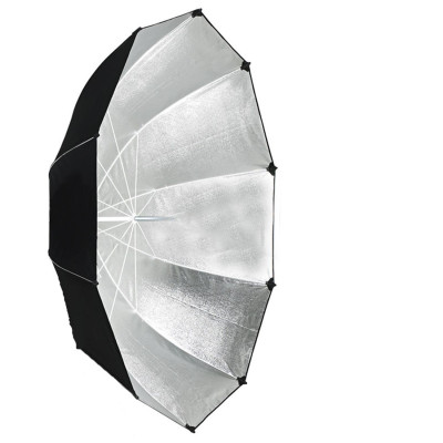 NICEFOTO Parabol Reflexschirm (schwarz/silberfarben) 150cm