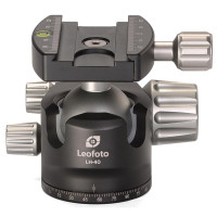 LEOFOTO LH-40 Low Profile Ball Head with QR-Plate - Load Capacity 20 kg