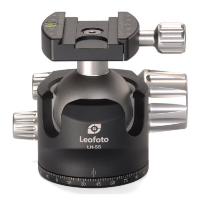 LEOFOTO LH-55 Low Profile Ball Head with Quick Release Plate | Load Cap. 30 kg