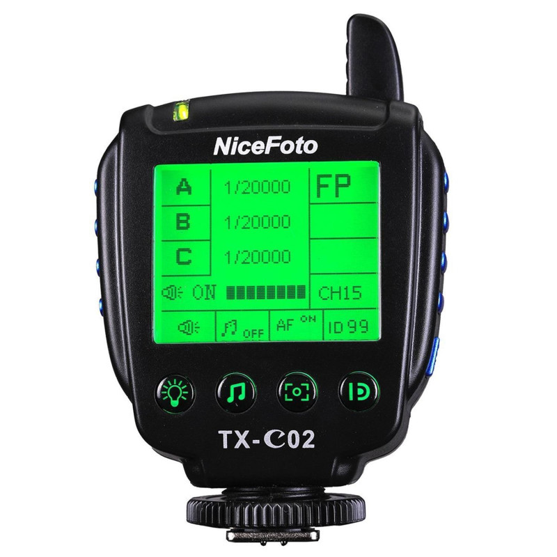 NICEFOTO TTL-C02 Transmitter & Empfänger für Studioblitze und Speedlite für Canon