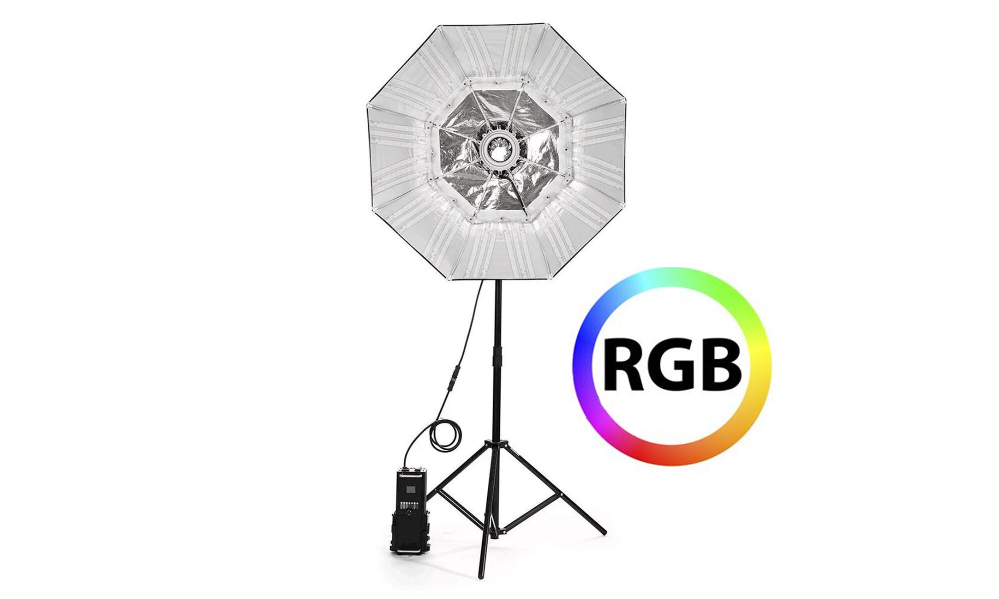 FALCON EYES RX-782 RGB LED Leuchte mit faltbarem Beauty Dish