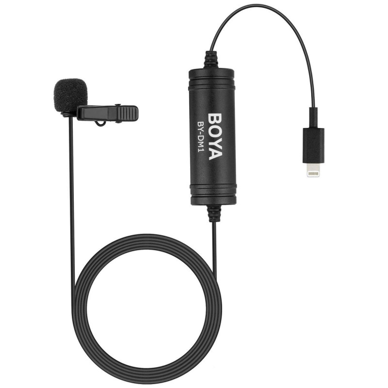 BOYA BY-DM1 Lightning Omnidirektionales Lavalier Mikrofon für iOS System