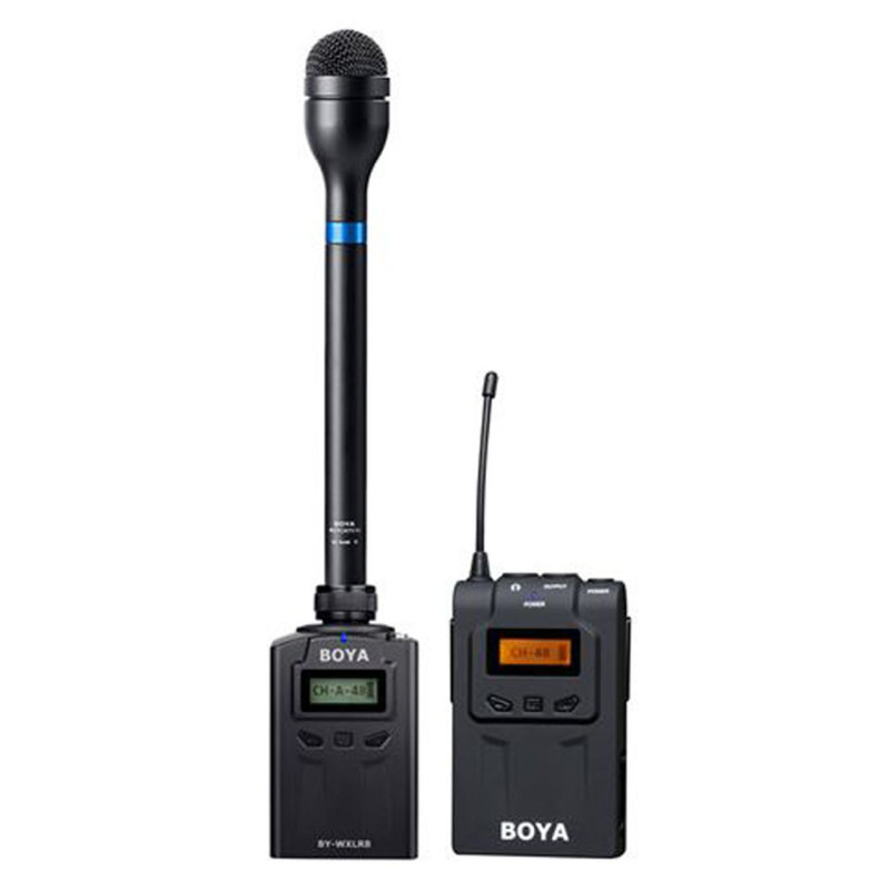 BOYA BY-HM100 drahtloses Handmikrofon mit BY-WXLR8 Sender und WM6R Empfänger