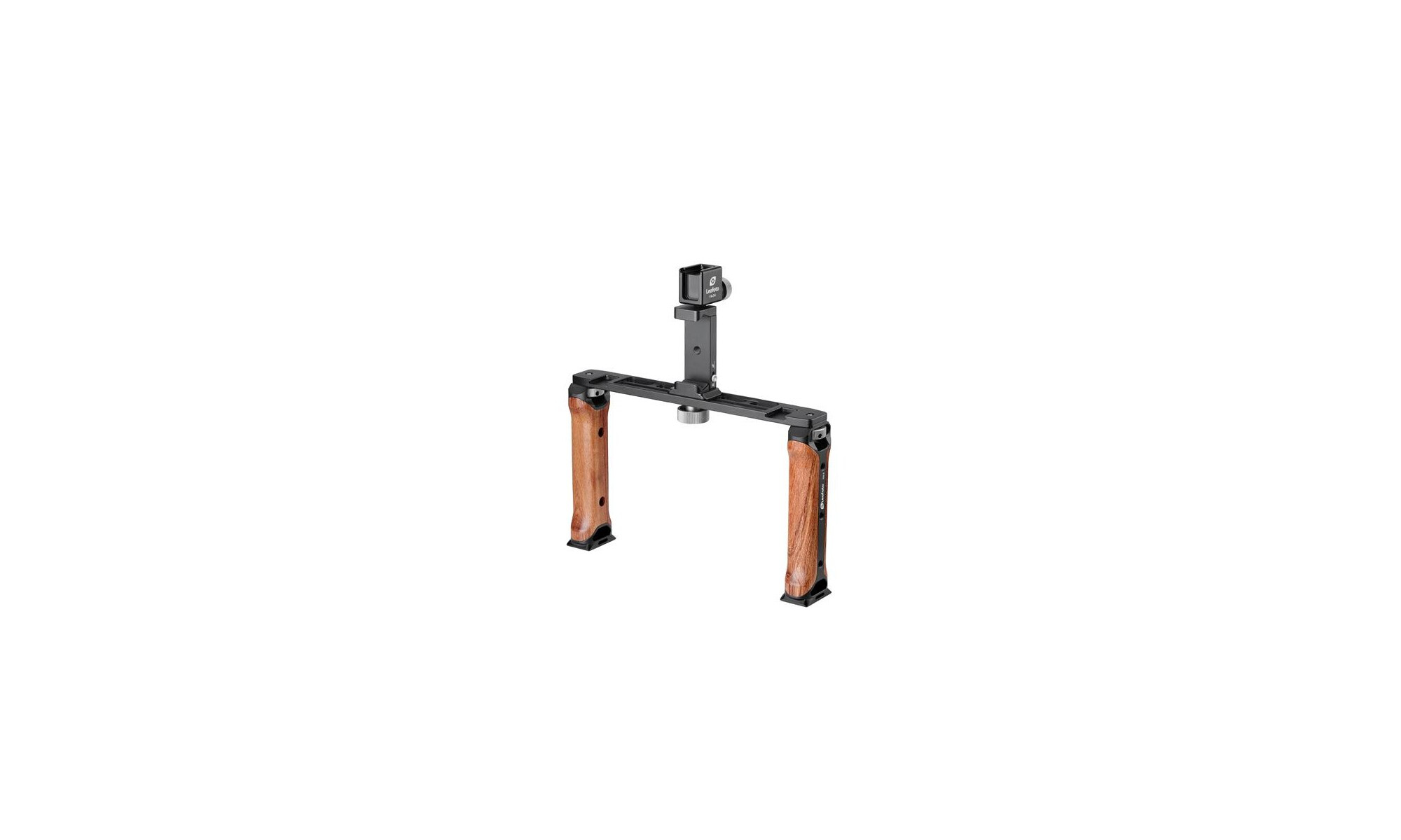 Leofoto VC-2 Doppelhandgriff + Smartphone Halterung + Blitzs