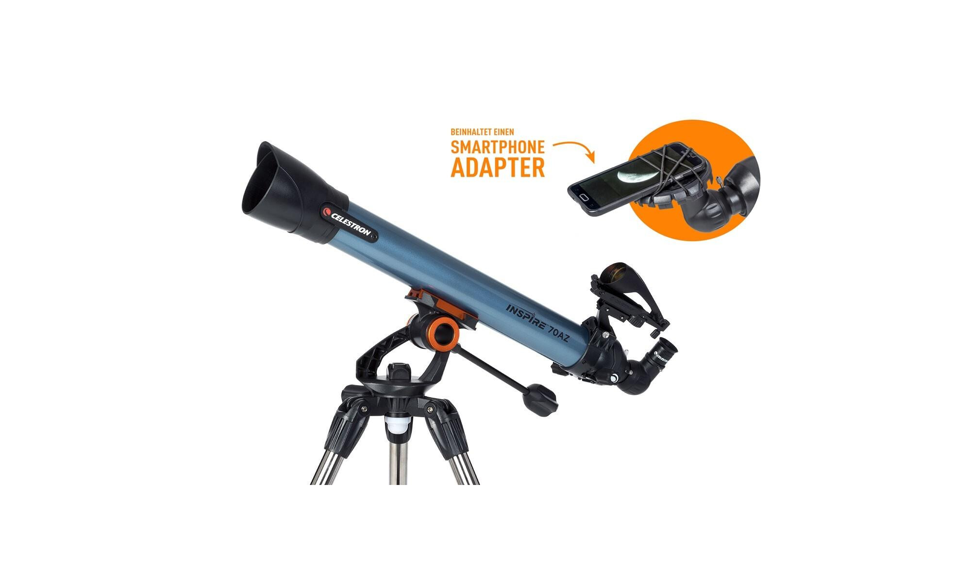 CELESTRON Inspire 70mm AZ Refractor Telescope with Smartphon