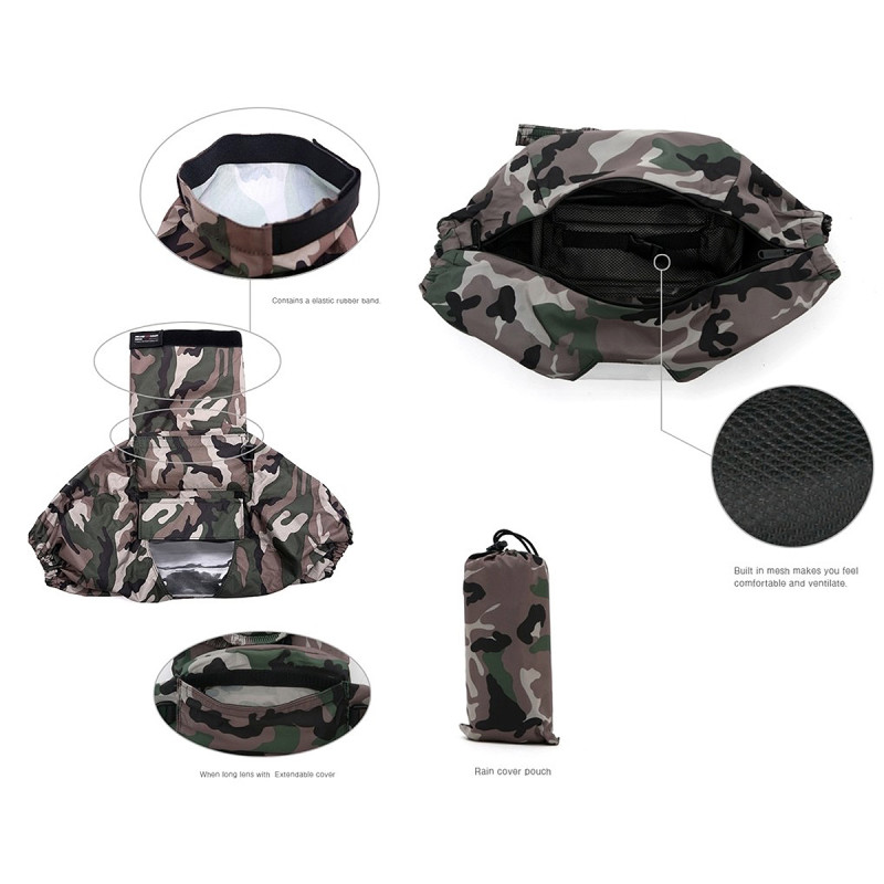Matin M-7101 DELUXE Camouflage Kamera und Objektiv Regenschutz