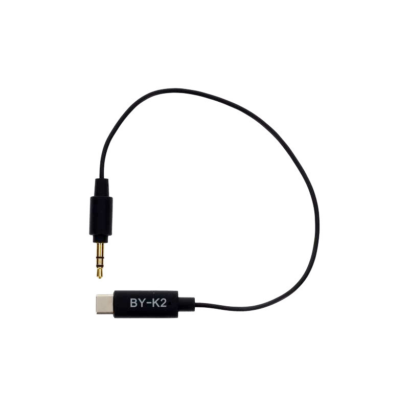 BOYA BY-K2 3,5mm TRS-Klinkenstecker auf USB-C Adapterkabel (20cm)