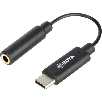 BOYA BY-K6 USB-C Audio-Adapter auf Female 3,5mm...