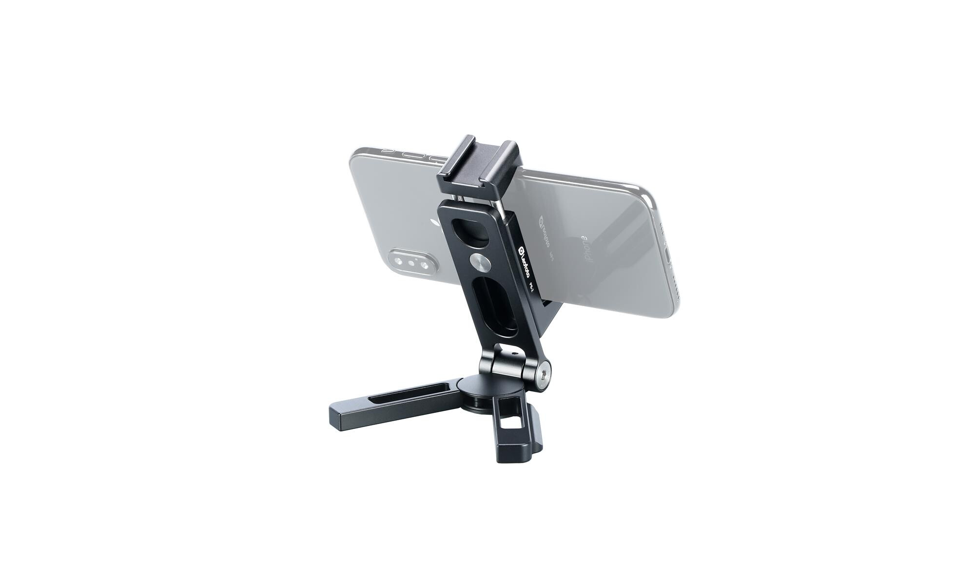 Leofoto PS-2 foldable Smartphone Stand with Cold Shoe (black