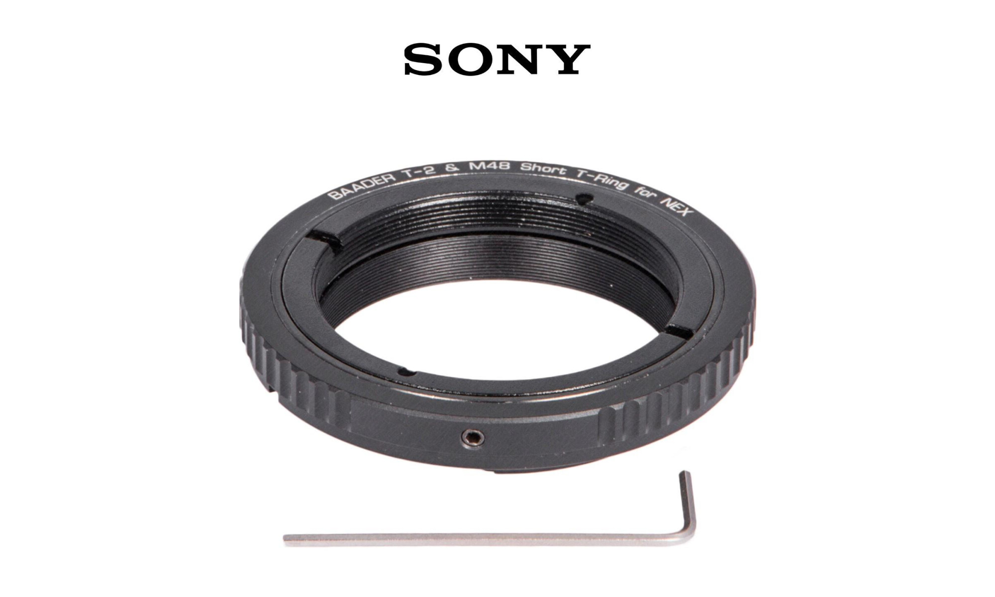 Baader Wide-T-Ring Sony E/NEX Bajonet mit D52i/M48 auf T-2 u
