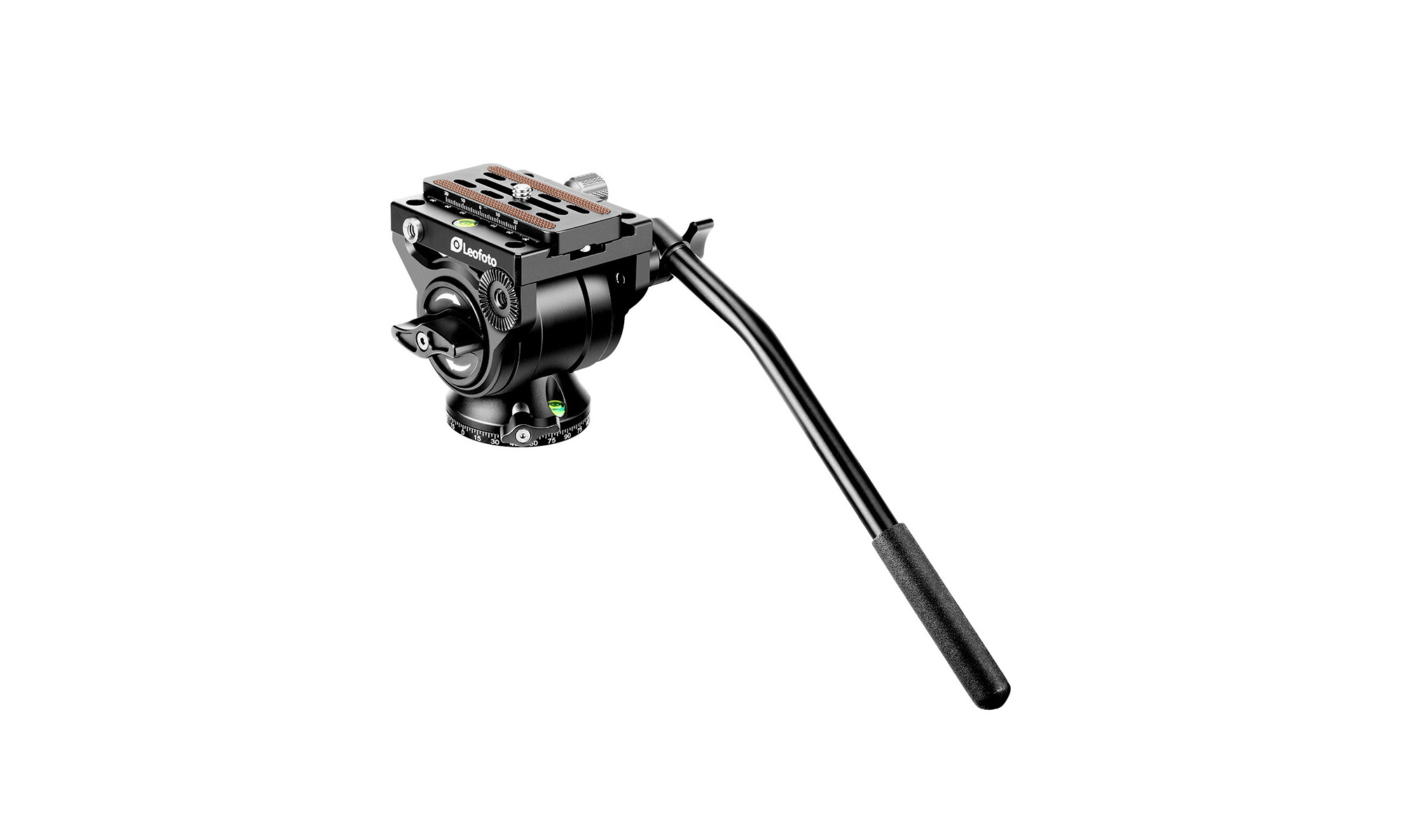 Leofoto BV-5  Fluid-Video-Kopf mit Arca-Typ QR-Platte und Ha