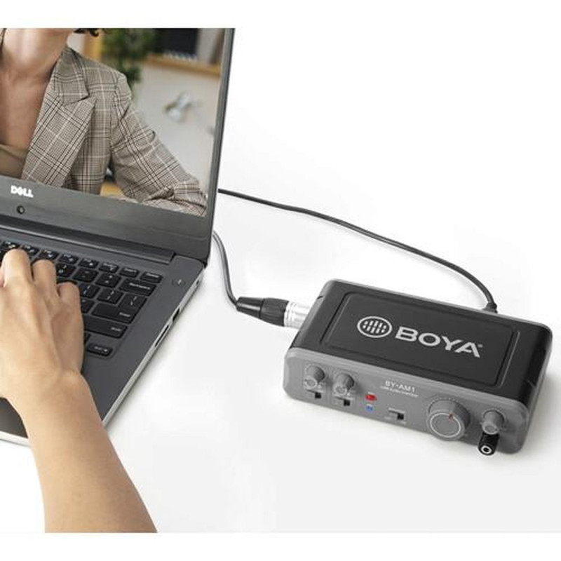 BOYA BY-AM1 Zweikanal-USB-2 Mikrofon Audio-Mixer
