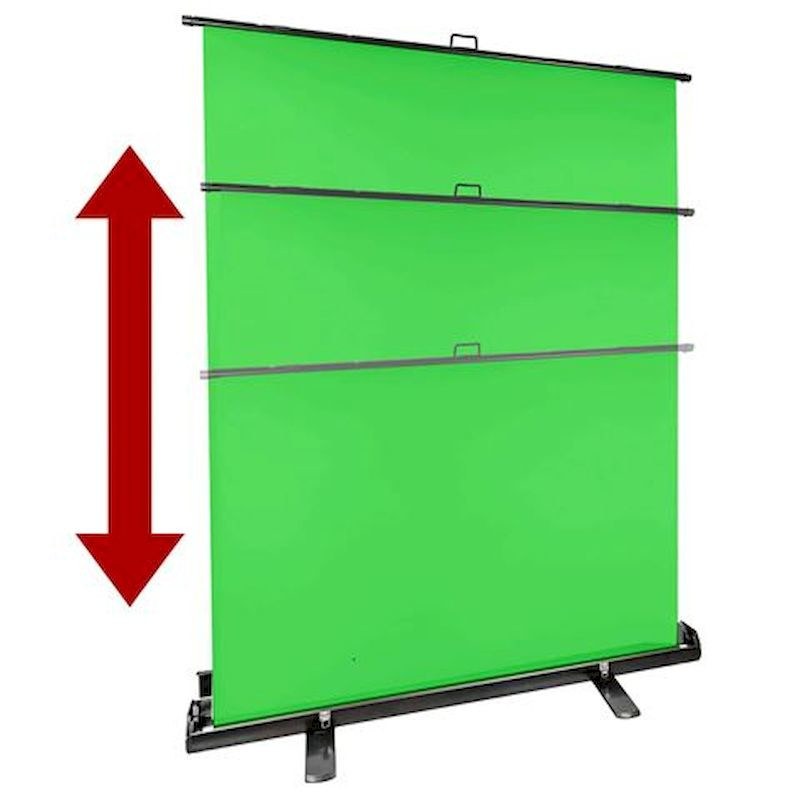 StudioKing FB-150200FG portable Roll-Up Green Screen 150x200cm Chroma-Grün