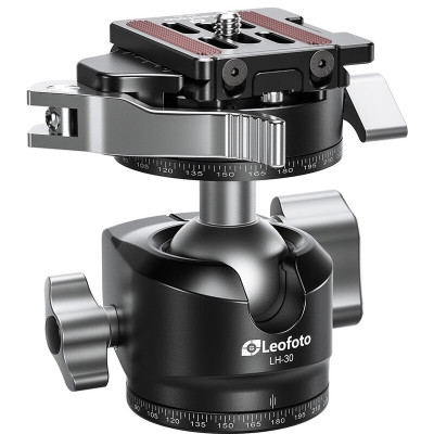 LEOFOTO LH-30PCL Low Profile Ball Head with Dual Panorama...