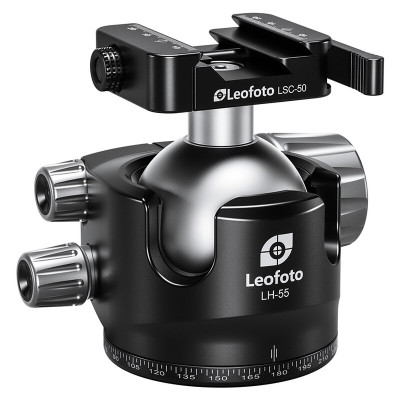 LEOFOTO LH-55SC Low Profile Ball Head with Hybrid Clamp...
