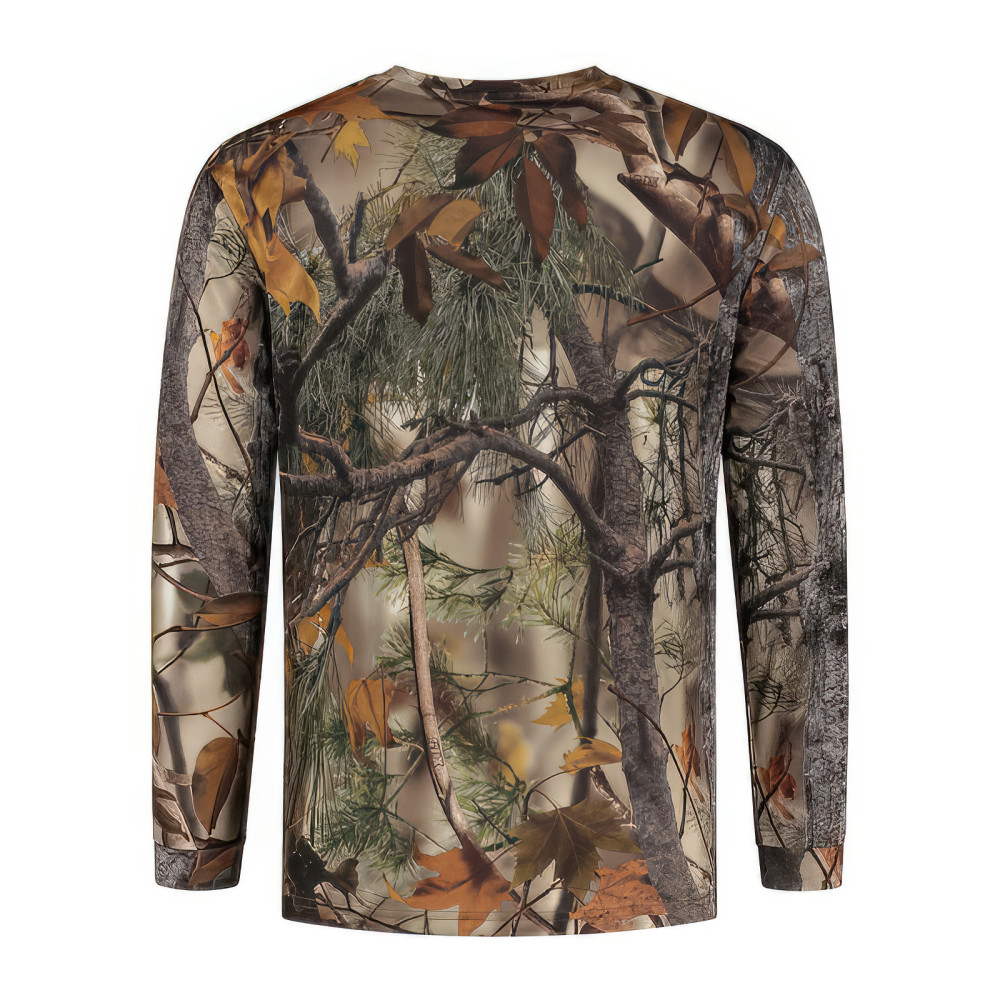 Stealth Gear T-Shirt Long Sleeve Camo Forest Pattern Size S
