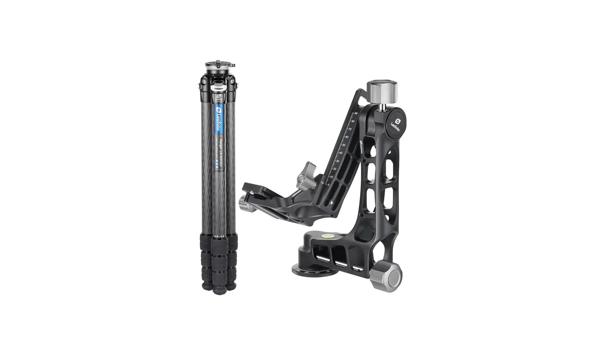 Leofoto LS-324CEX Ranger Carbon Fiber Tripod with Leveling B
