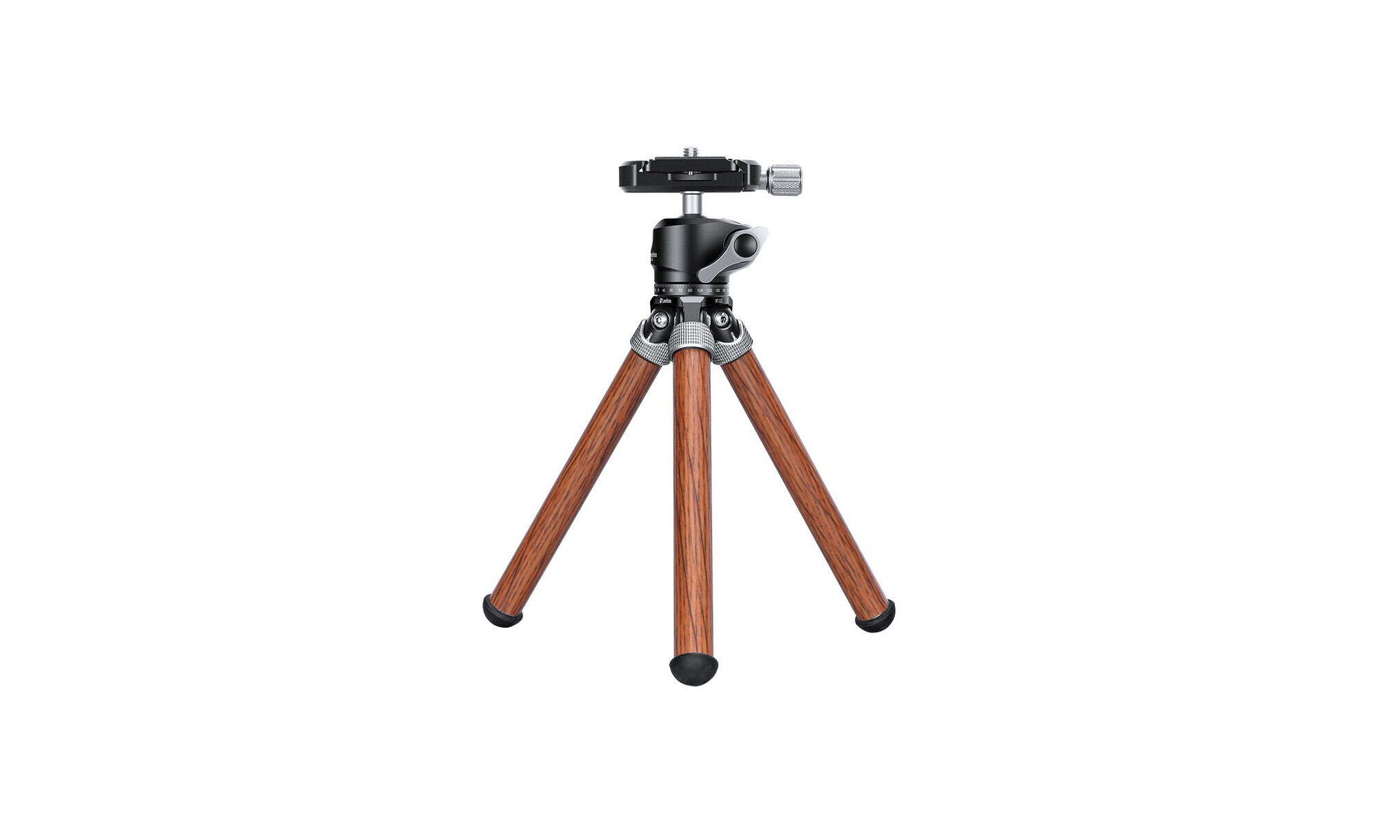 Leofoto MT-02C Dreibein-Tischstativ (Holzfarben) + LH-22 Kug