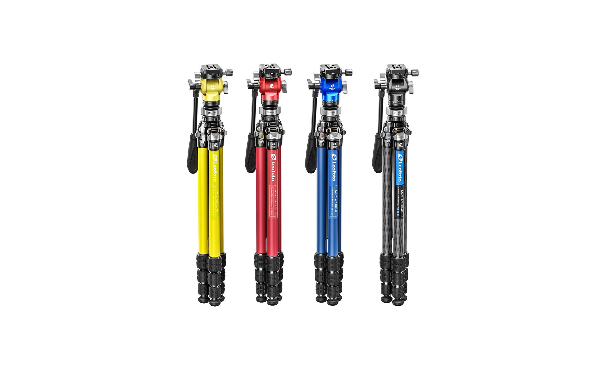 Leofoto Carbon Fiber Tripod LY-224C Mr.Y + Fluid Head BV-0R 