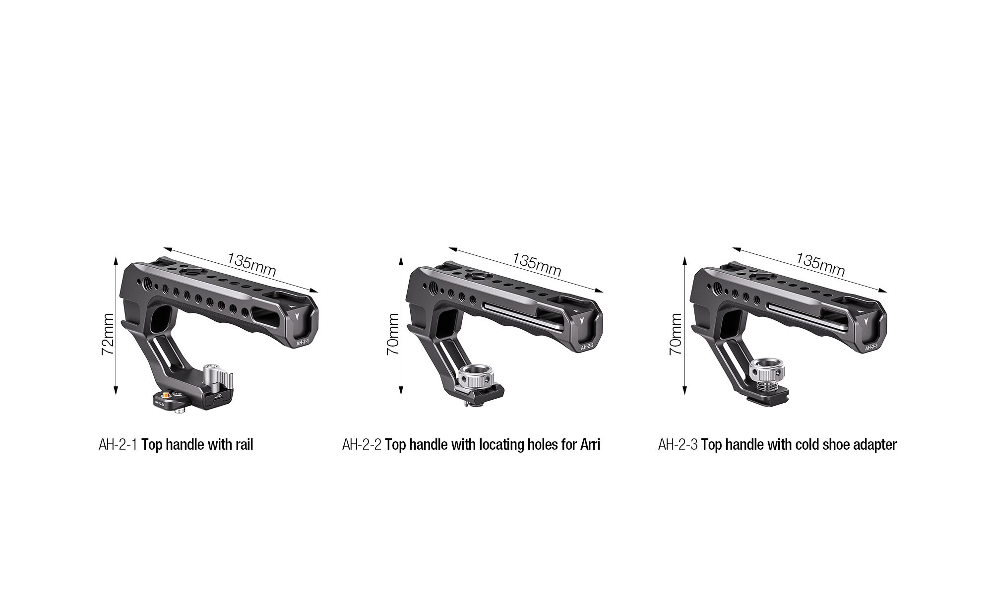 Leofoto AH-2-2 Camera Cage Top Handle with ARRI-Style Mount