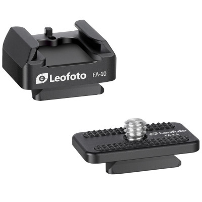 LEOFOTO FA-10 QR Plate for Cold Shoe and Hot Shoe Adapter