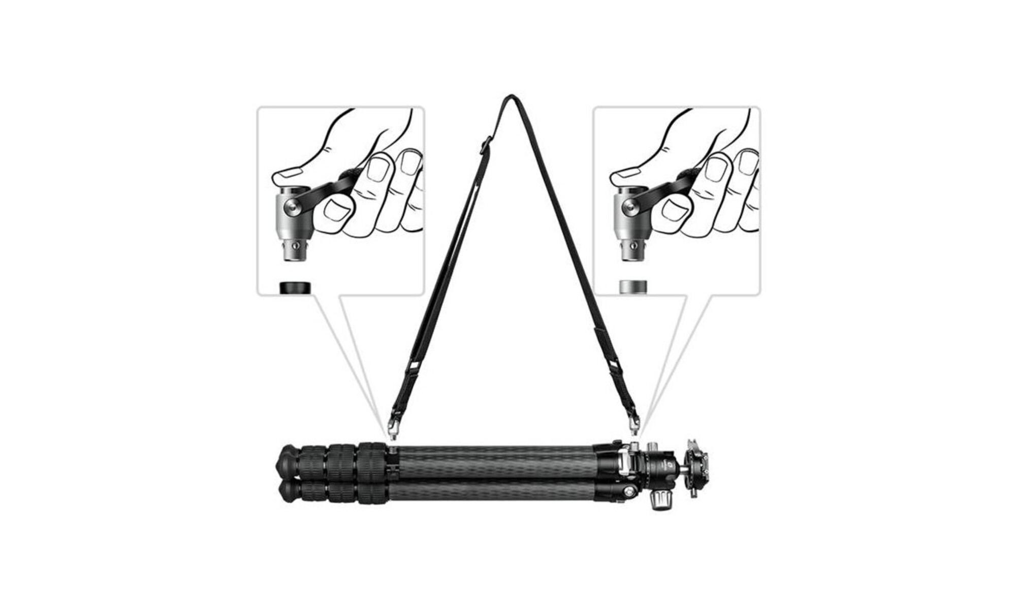 Leofoto QDM-1 QD-Buchse 1/4" - Quick Detach Buchse