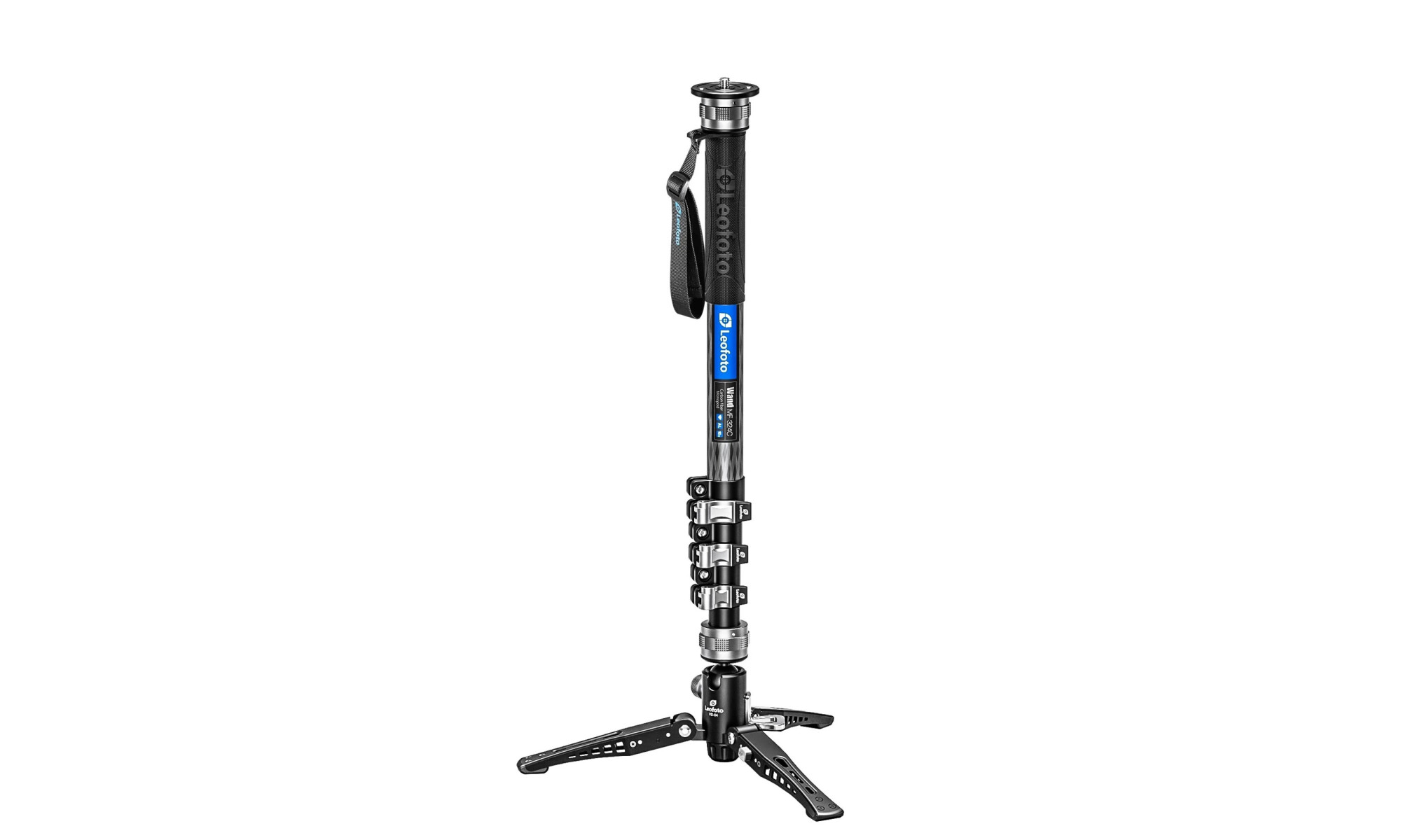 Leofoto MF-324C Carbon-Einbeinstativ mit Schwenk-Neigefu&szl