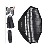 NICEFOTO Foldable Octa Softbox 95cm with Fabric Grid and Bowens S-Type Mount